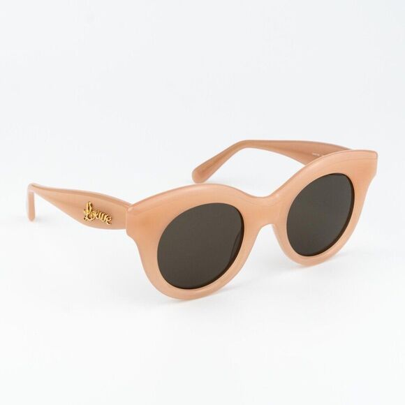 Loewe Women Sunglasses Pink Nude Brown Cat Eye LW40126I 72E NEW AUTHENTIC